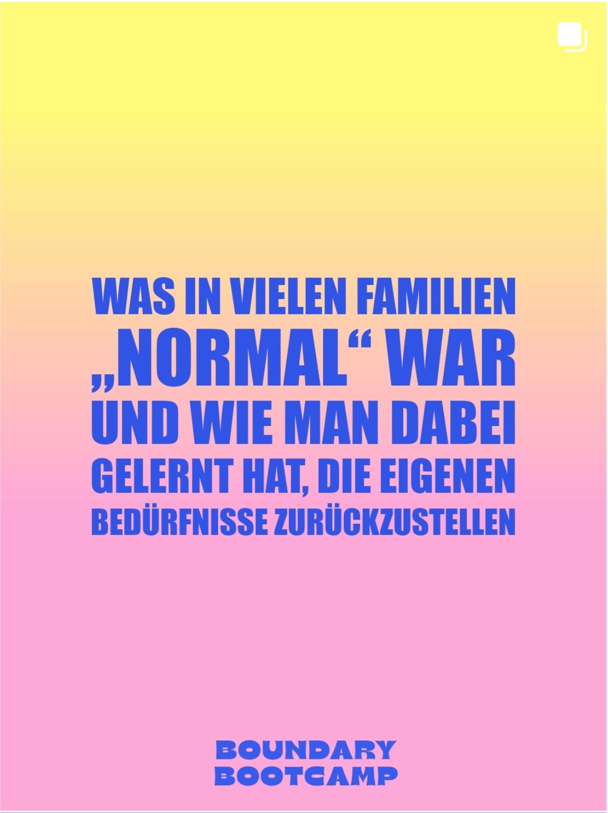 Instagram-Post: Was in vielen Familien 'normal' war und wie man dabei gelernt hat, die eigenen Bedürfnisse zurückzustellen